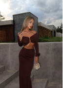 Костюм "Grace" Коричневий Топ + спідниця